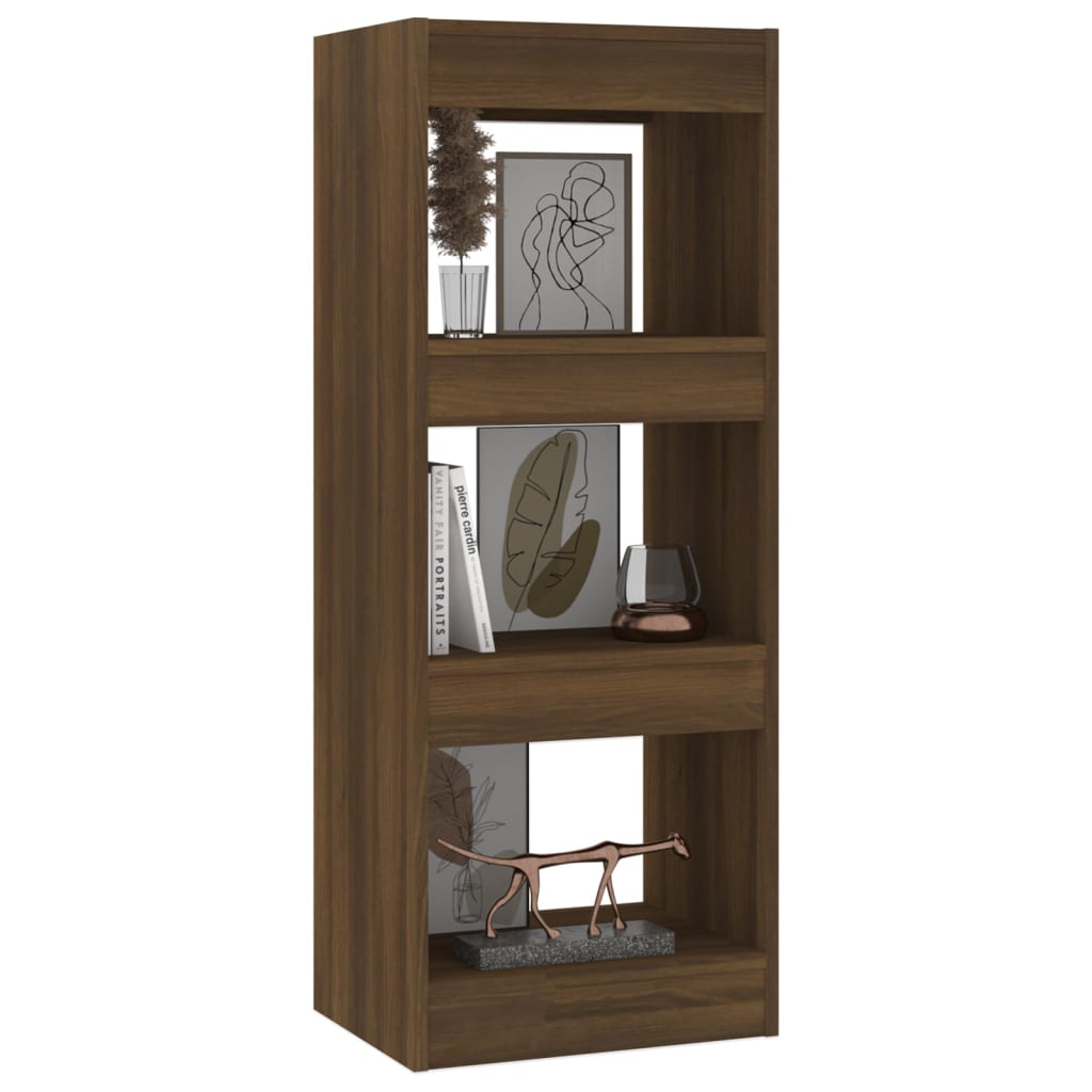 Bibliothèque/séparateur de pièce chêne brun 40x30x103cm matériau bois