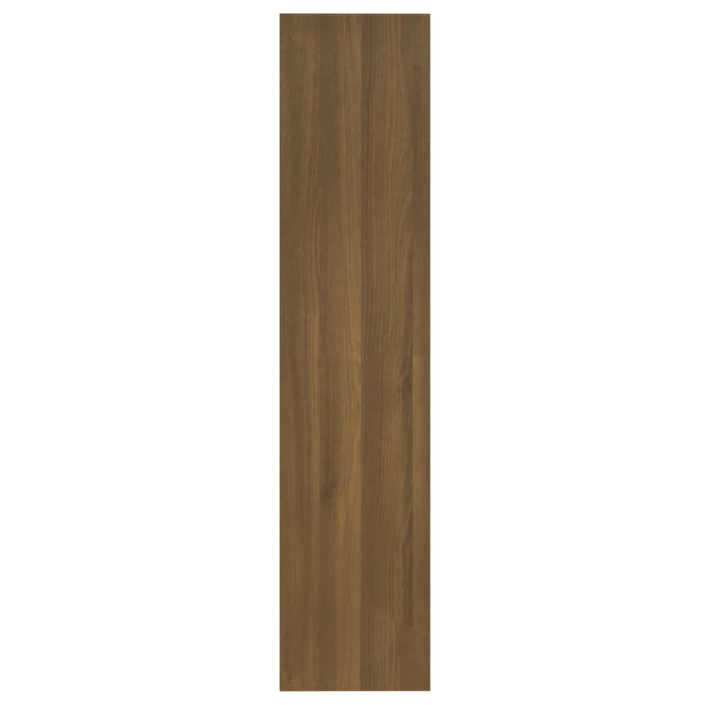 Bibliothèque/séparateur de pièce en bois aspect chêne marron
