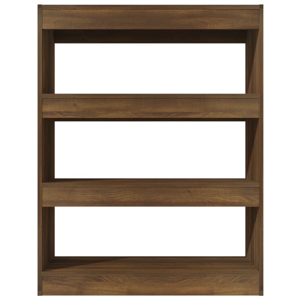 Bibliothèque/séparateur de pièce chêne brun 80x30x103 cm matériau bois