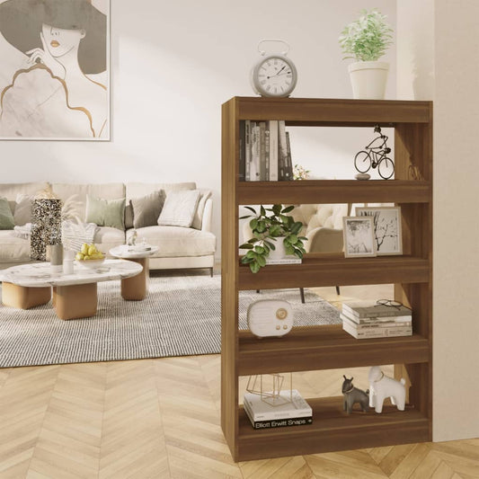 Bibliothèque/séparateur de pièce chêne brun 80x30x135 cm matériau bois