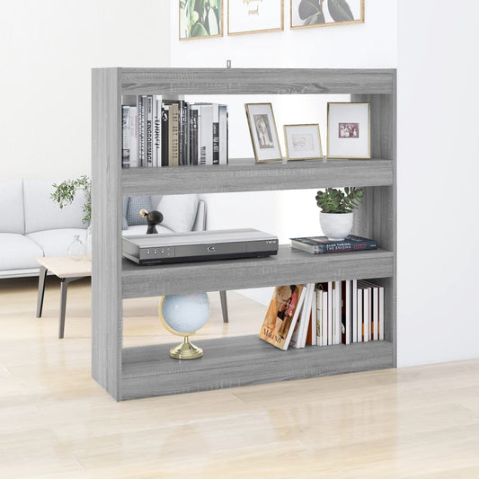 Bibliothèque/séparateur de pièce Gris Sonoma 100×30×103 cm