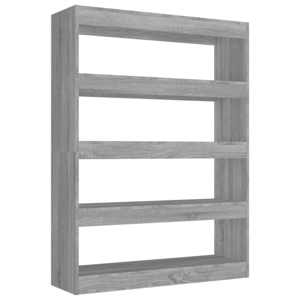 Bibliothèque/séparateur de pièce gris Sonoma 100×30×135 cm