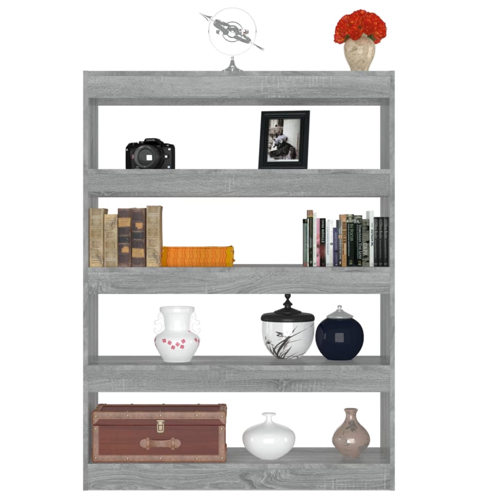 Bibliothèque/séparateur de pièce gris Sonoma 100×30×135 cm