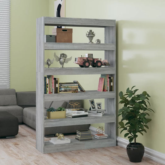 Bibliothèque/séparateur de pièce gris Sonoma 100x30x166 cm
