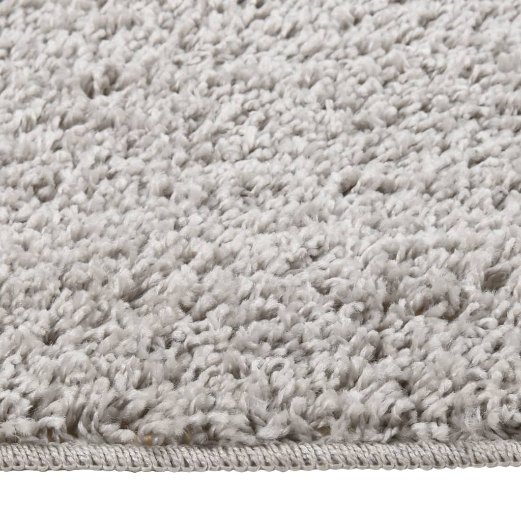Tapis Shaggy gris clair 140x200 cm antidérapant