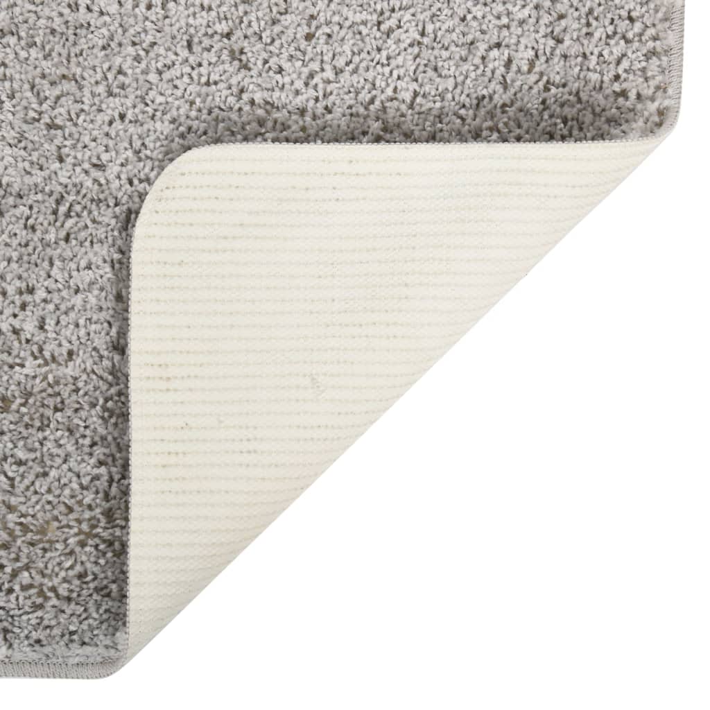 Tapis Shaggy gris clair 140x200 cm antidérapant