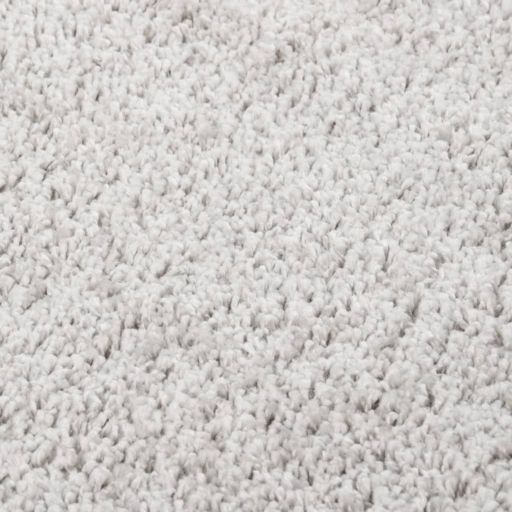 Tapis Shaggy gris clair 140x200 cm antidérapant