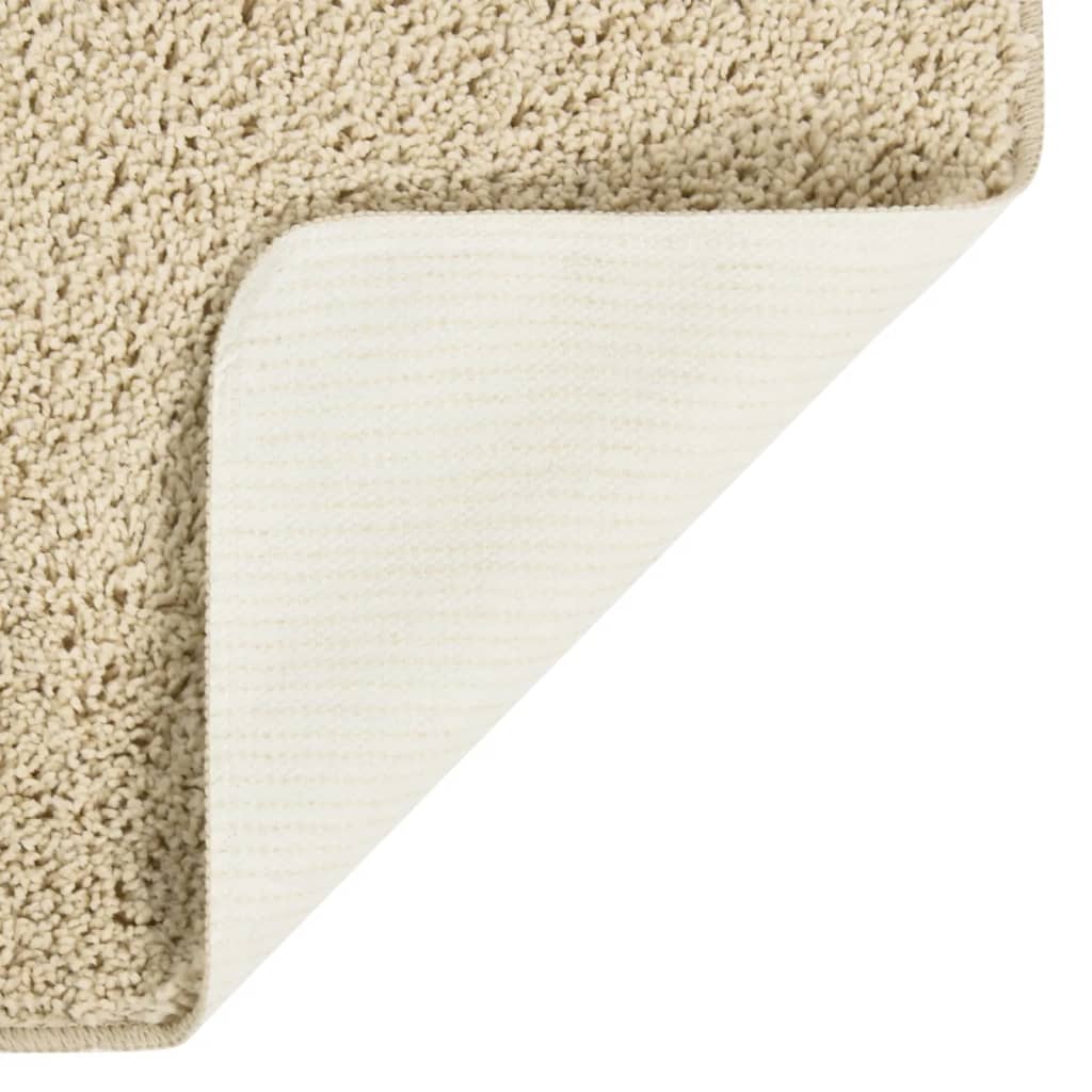 Tapis Shaggy crème 200x290 cm antidérapant