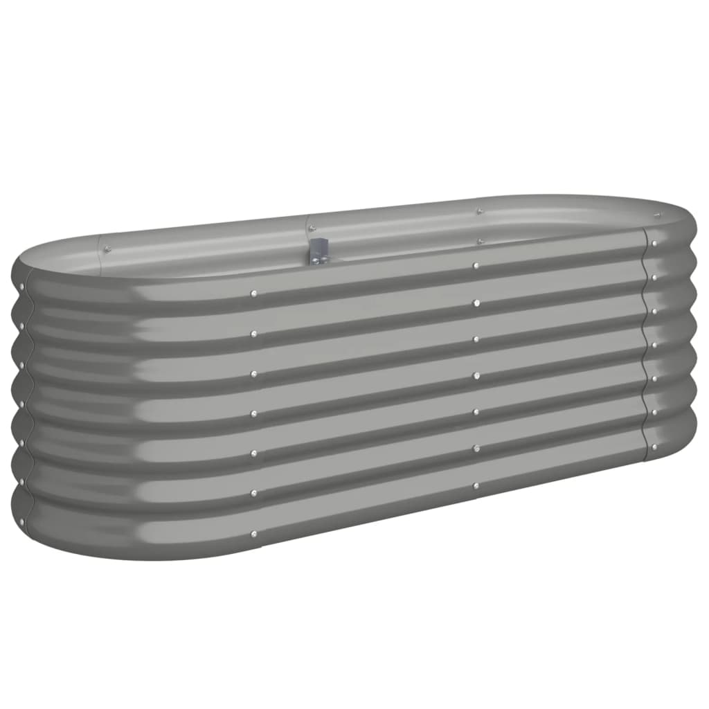 Hochbeet Verzinkter Stahl 114x40x36 cm Grau