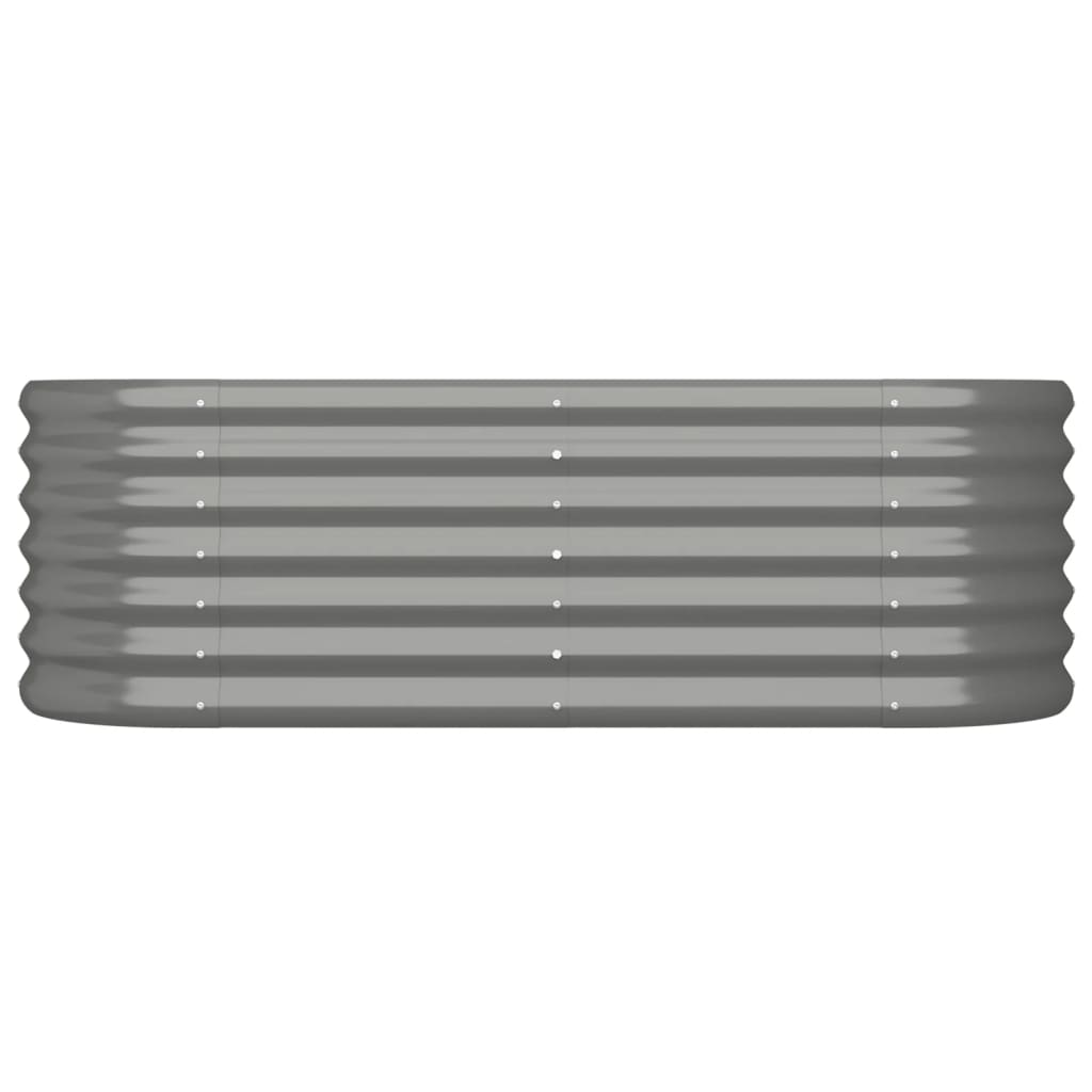 Hochbeet Verzinkter Stahl 114x40x36 cm Grau