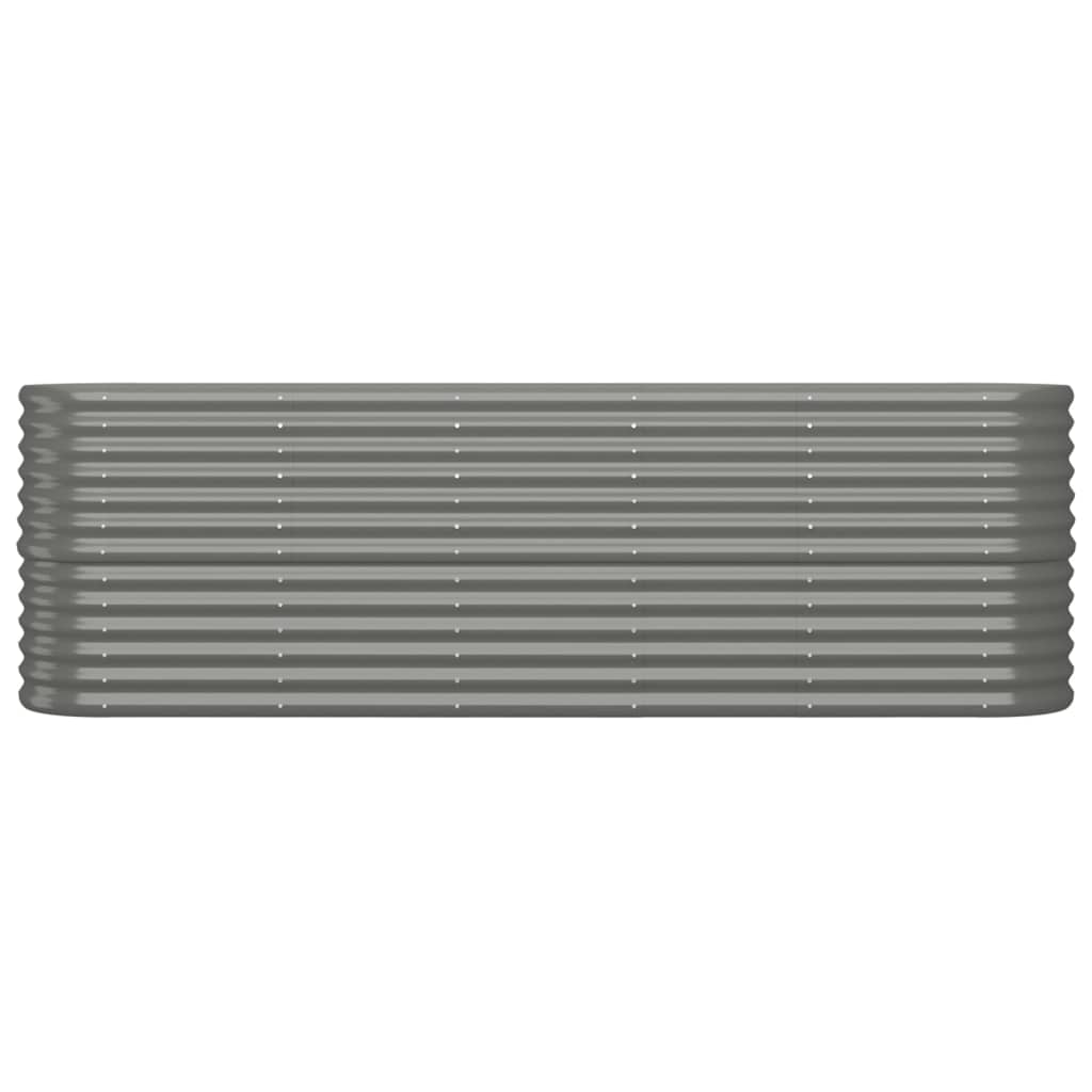 Hochbeet Verzinkter Stahl 224x40x68 cm Grau