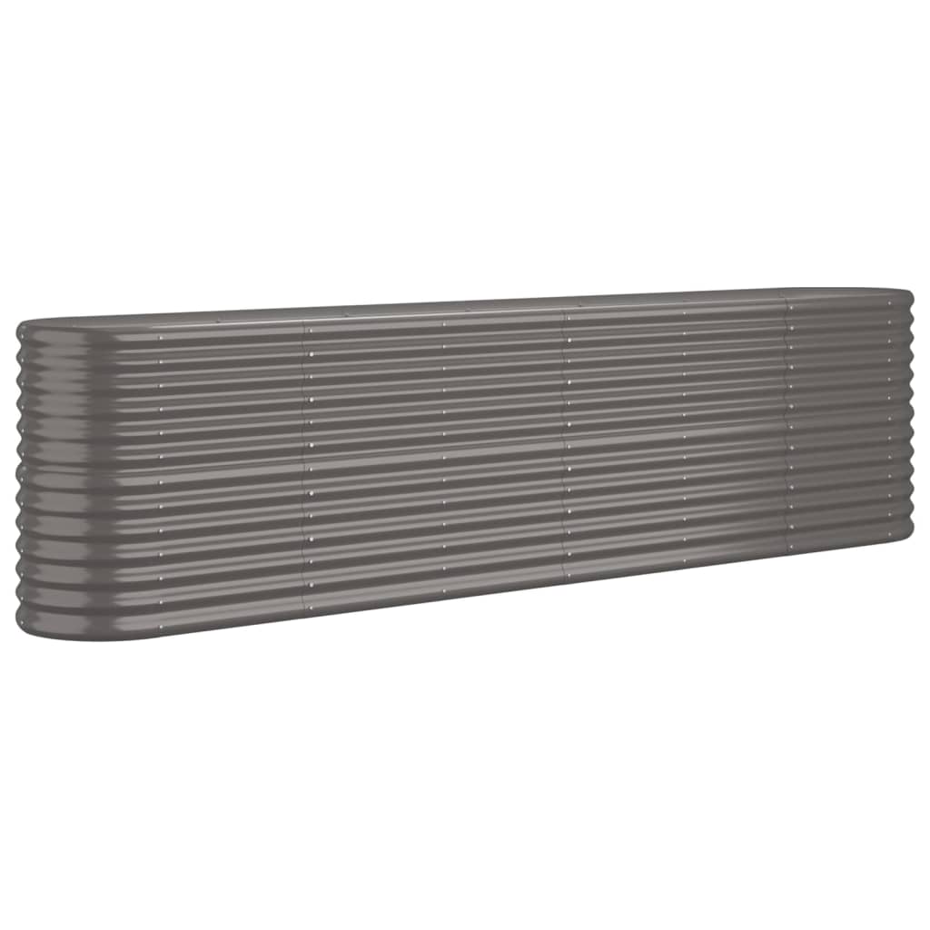 Hochbeet Verzinkter Stahl 260x40x68 cm Grau