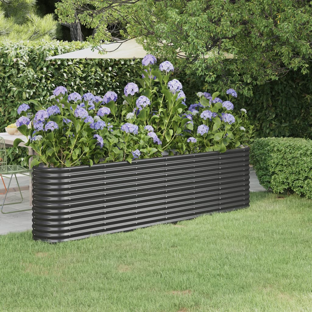 Hochbeet Verzinkter Stahl 260x40x68 cm Anthrazit