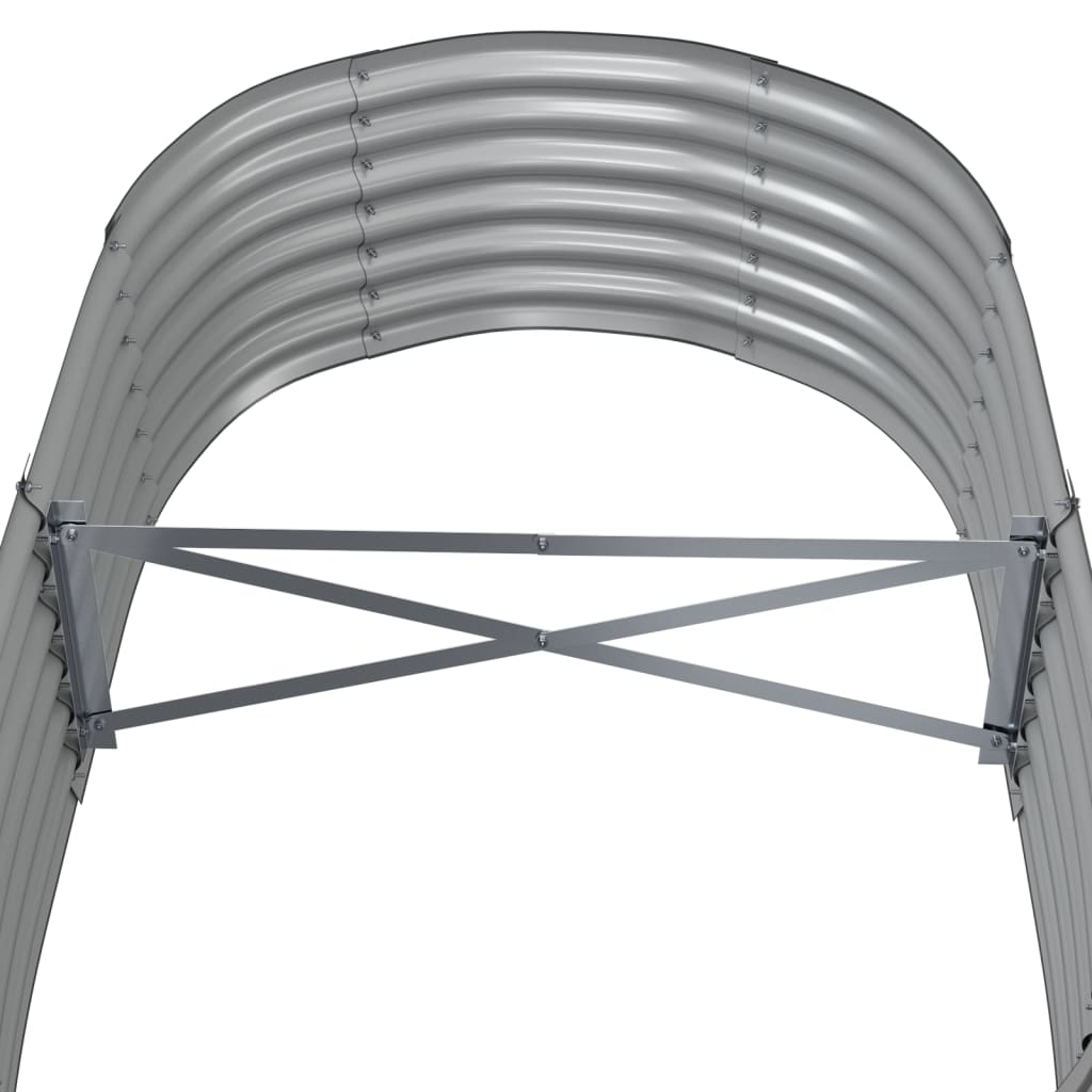 Hochbeet Verzinkter Stahl 152x80x36 cm Grau