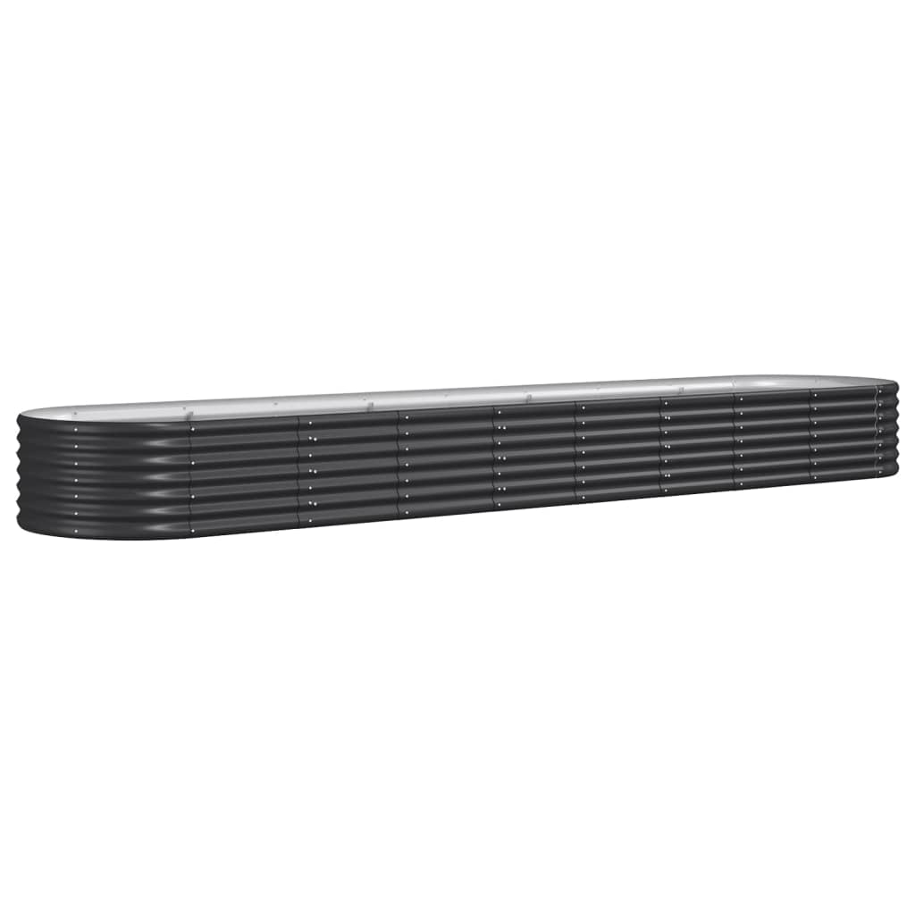 Hochbeet Verzinkter Stahl 368x80x36 cm Anthrazit