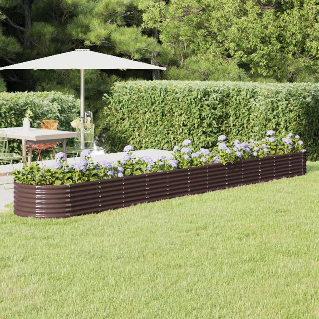 Hochbeet Verzinkter Stahl 512x80x36 cm Braun