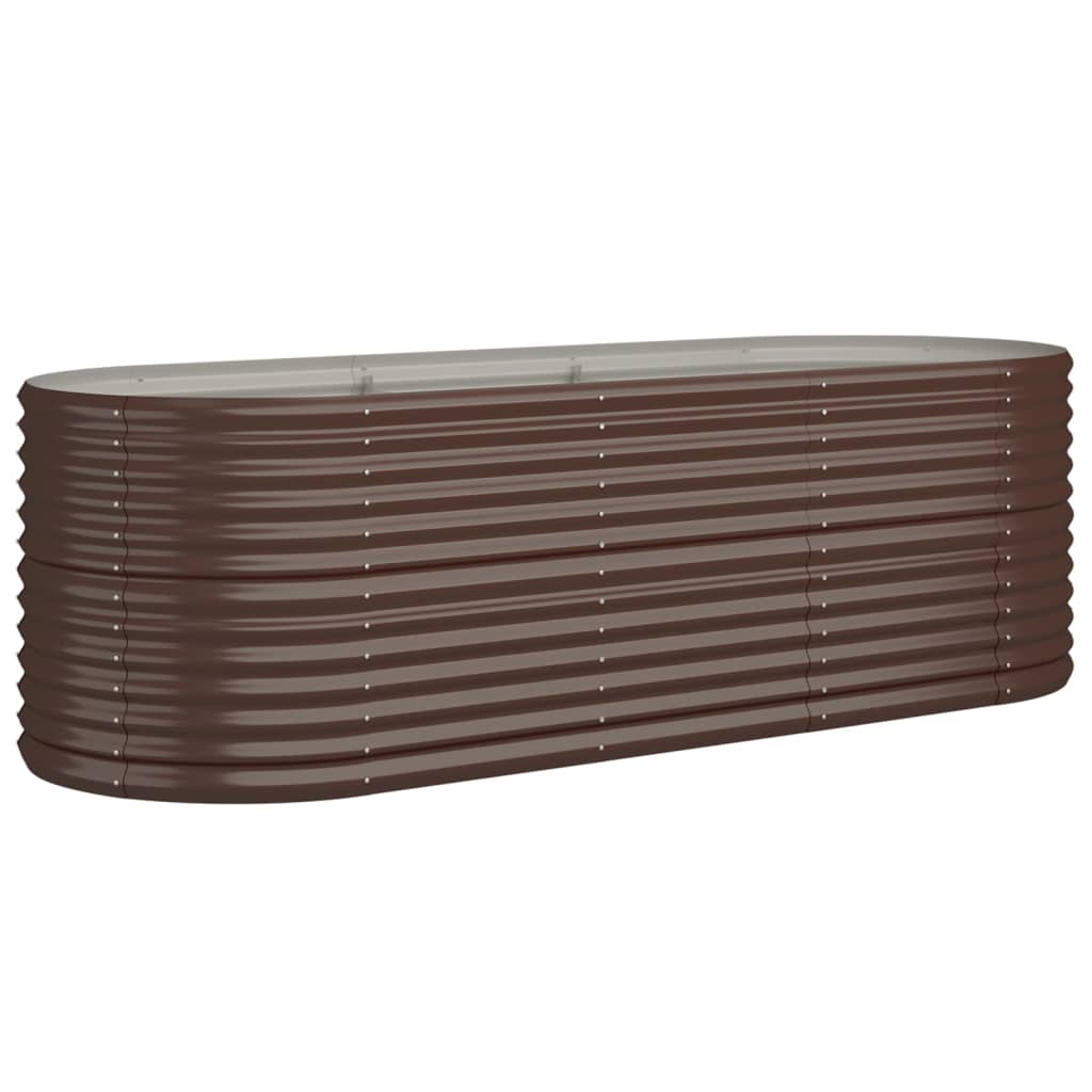 Hochbeet Verzinkter Stahl 224x80x68 cm Braun
