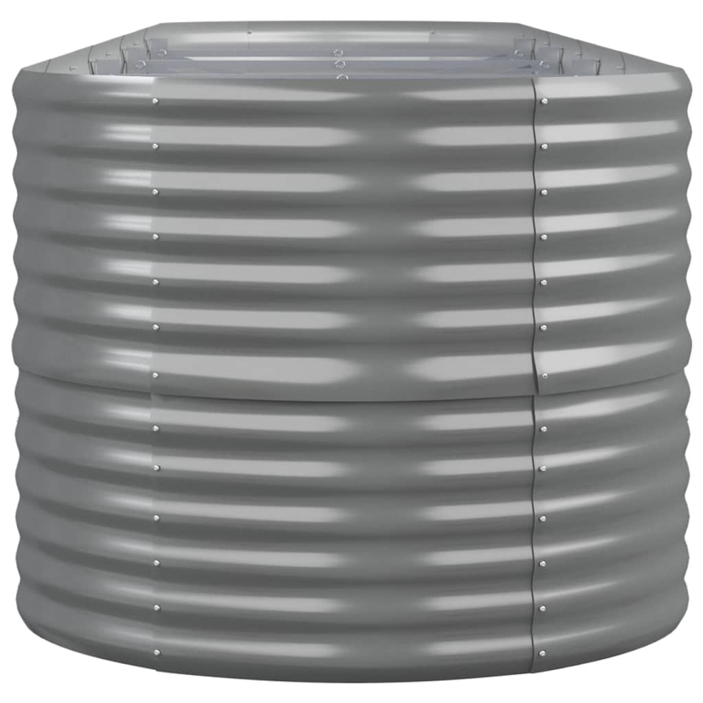 Hochbeet Verzinkter Stahl 440x80x68 cm Grau
