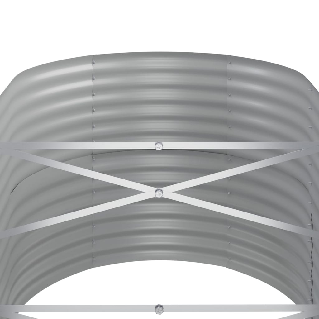 Hochbeet Verzinkter Stahl 440x80x68 cm Grau