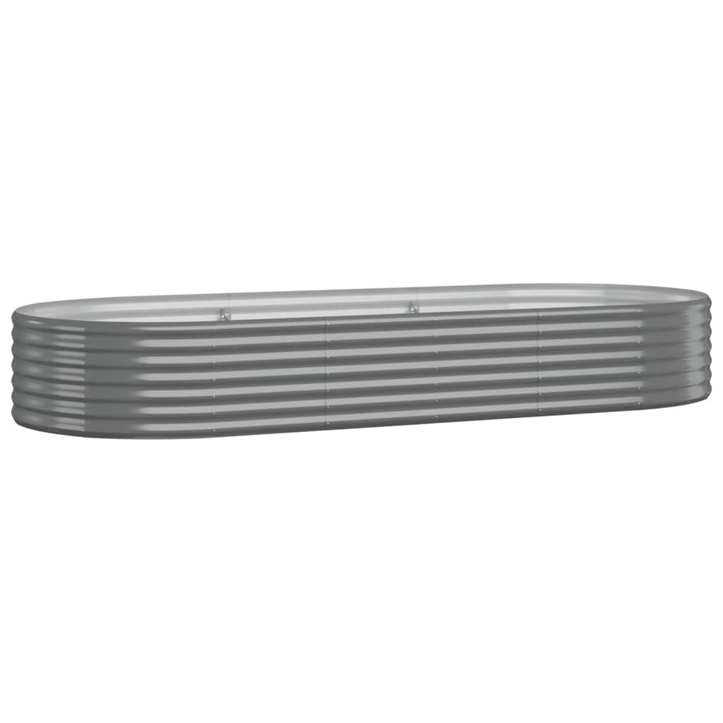 Hochbeet Verzinkter Stahl 249x100x36 cm Grau