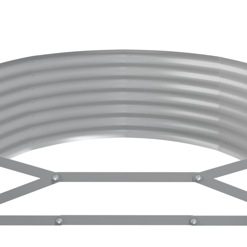 Hochbeet Verzinkter Stahl 249x100x36 cm Grau