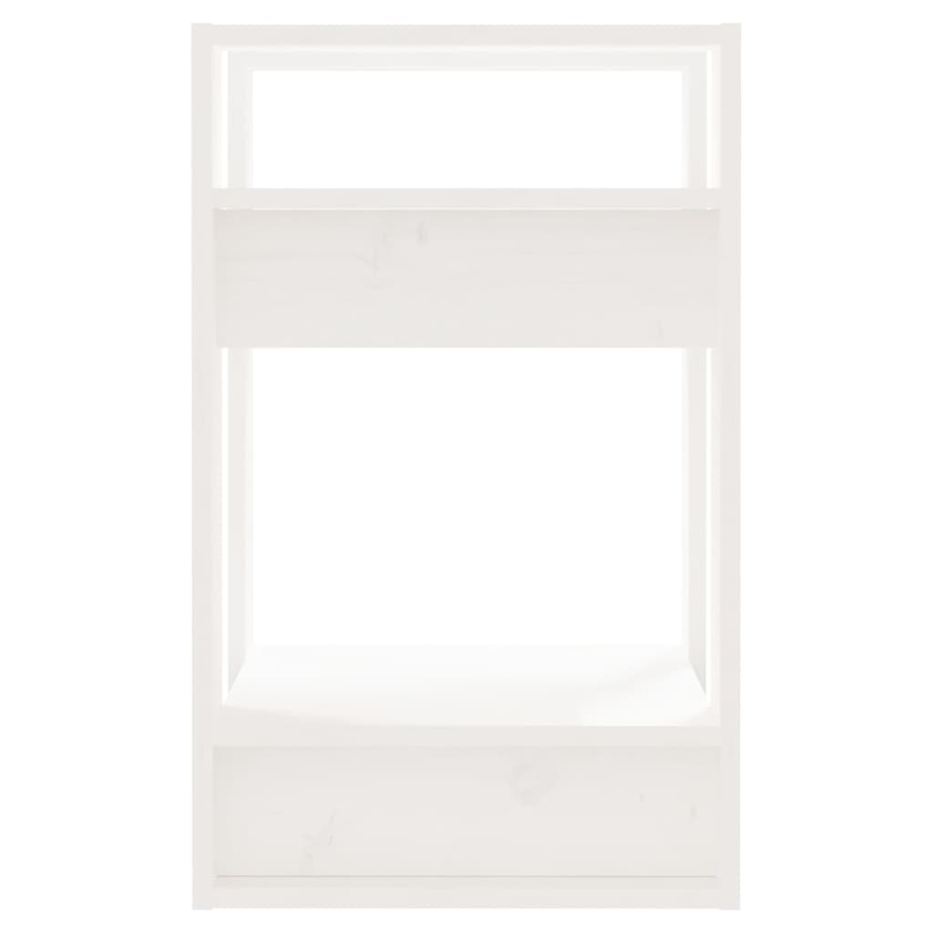 Bibliothèque/séparateur de pièce blanc 41x35x57 cm bois de pin massif