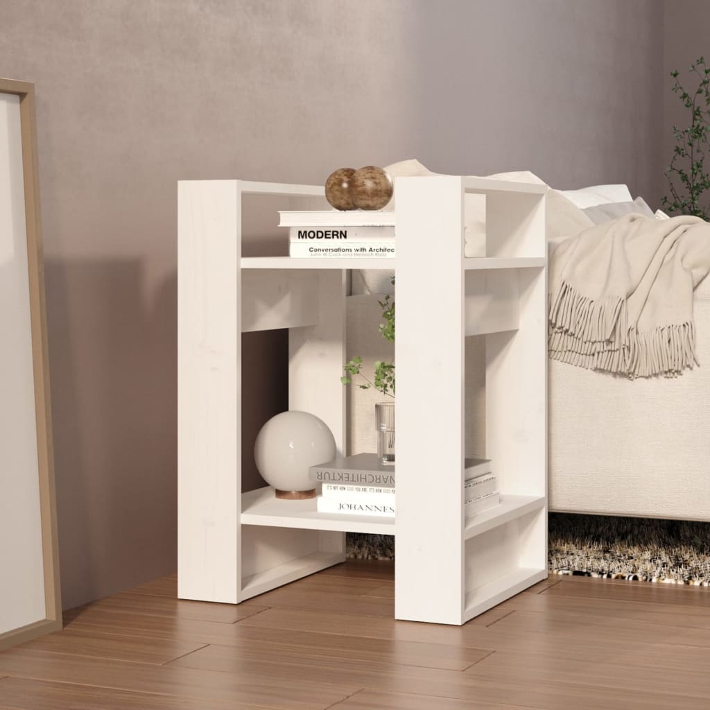Bibliothèque/séparateur de pièce blanc 41x35x57 cm bois de pin massif