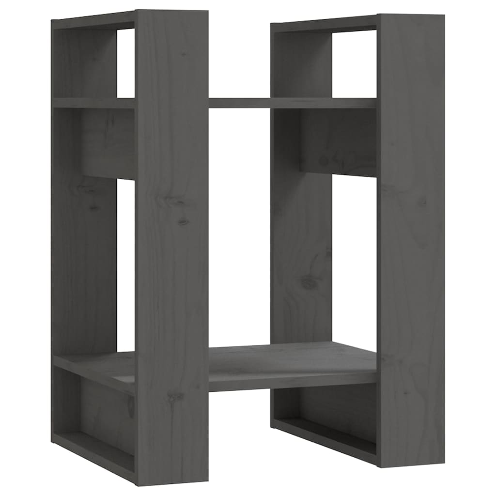 Bibliothèque/séparateur de pièce gris 41x35x57 cm bois de pin massif