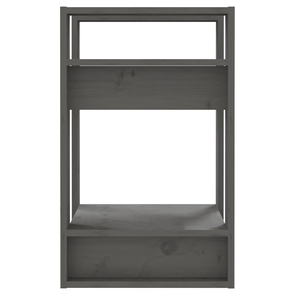 Bibliothèque/séparateur de pièce gris 41x35x57 cm bois de pin massif