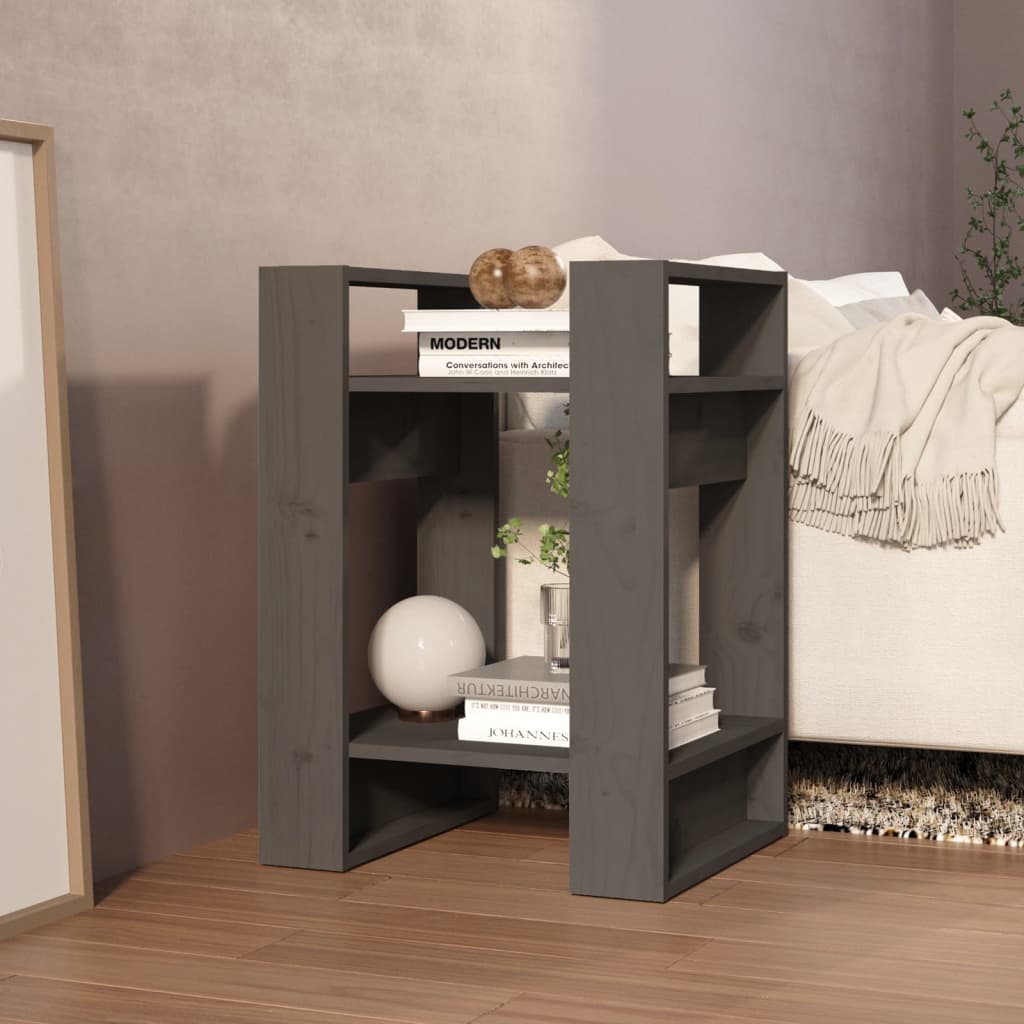 Bibliothèque/séparateur de pièce gris 41x35x57 cm bois de pin massif