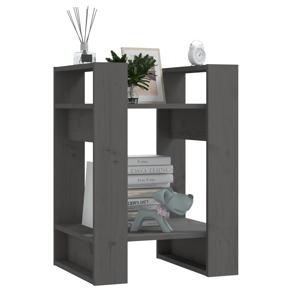 Bibliothèque/séparateur de pièce gris 41x35x57 cm bois de pin massif
