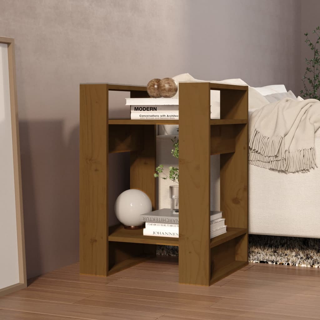 Bibliothèque/séparateur de pièce marron miel 41x35x57cm bois de pin massif