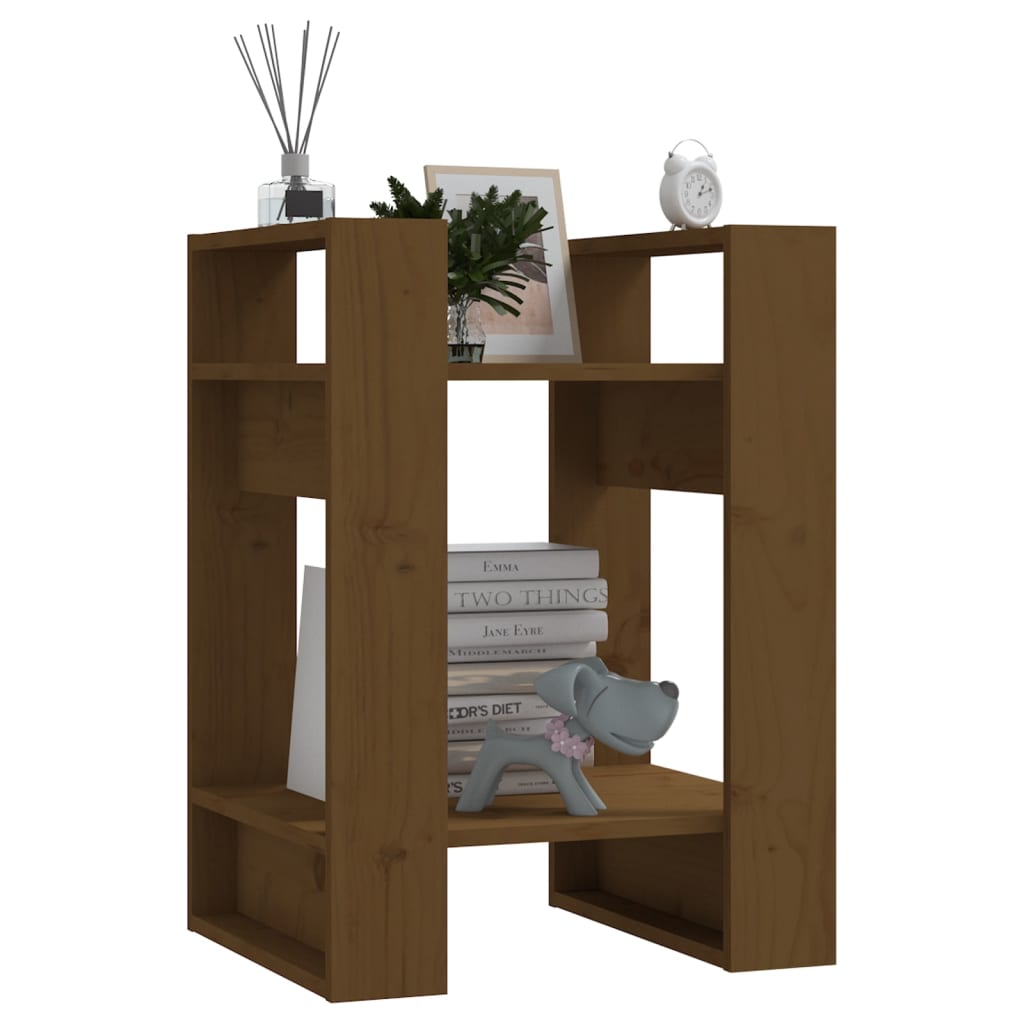 Bibliothèque/séparateur de pièce marron miel 41x35x57cm bois de pin massif