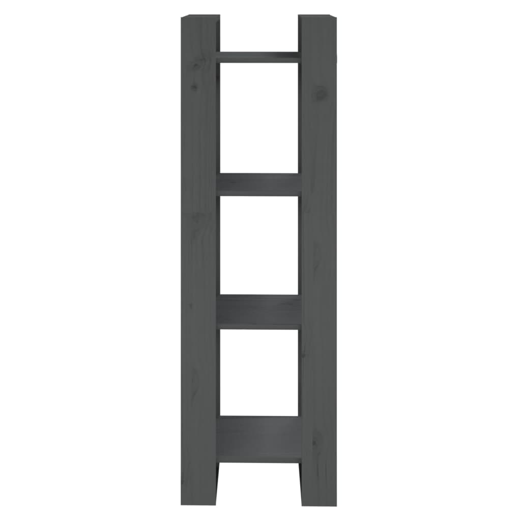 Bibliothèque/séparateur de pièce gris 41x35x125 cm bois de pin massif