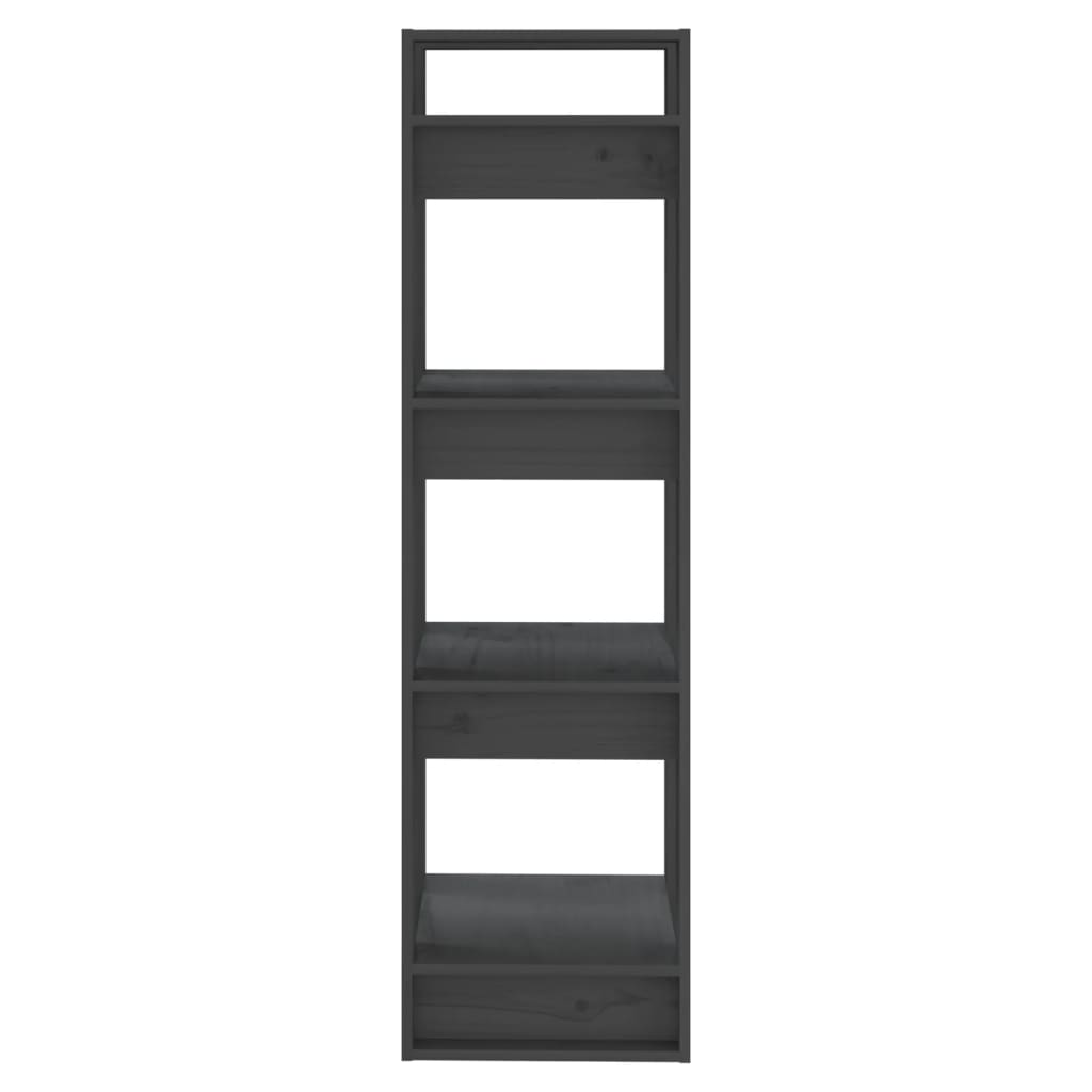 Bibliothèque/séparateur de pièce gris 41x35x125 cm bois de pin massif