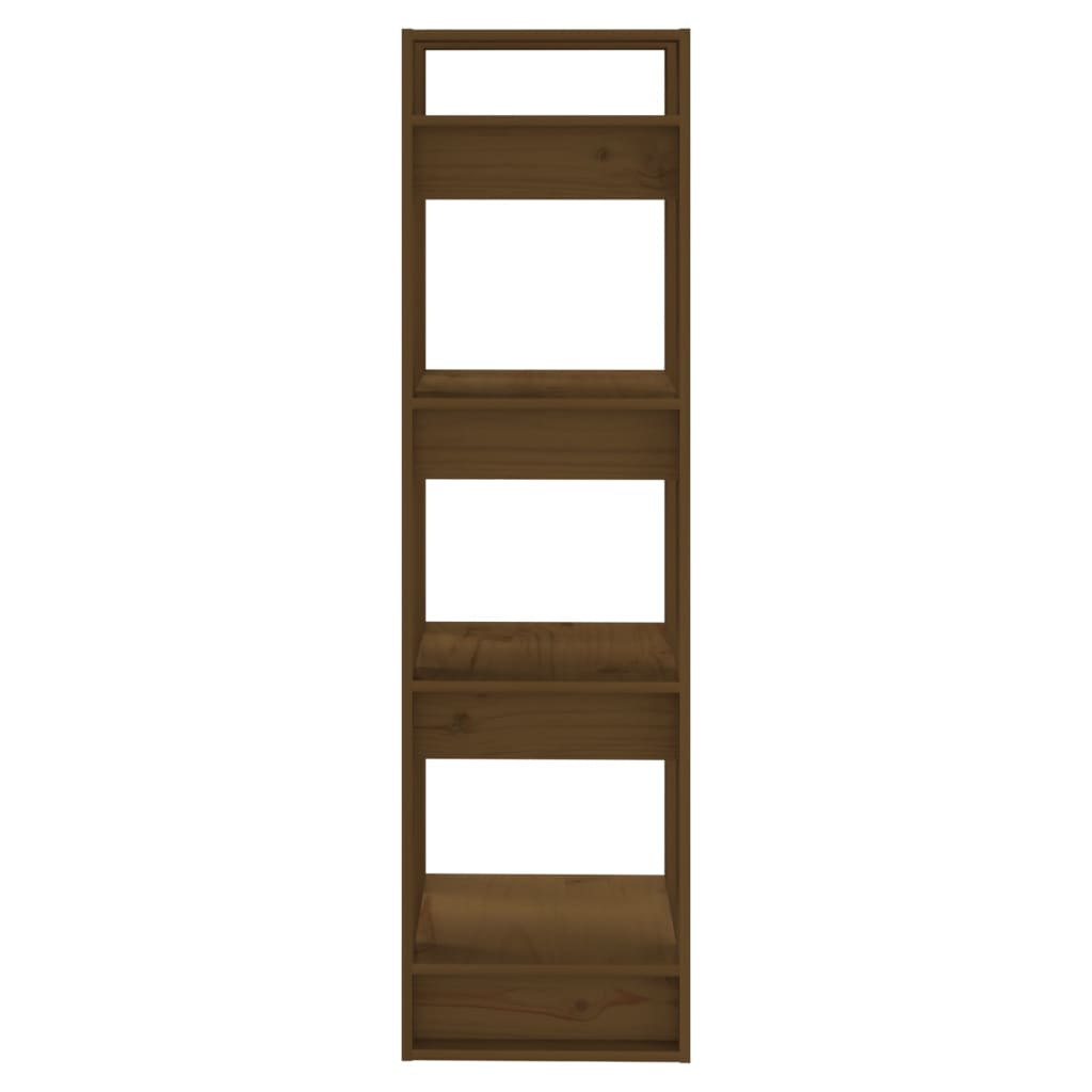 Bibliothèque/séparateur de pièce marron miel 41x35x125cm bois de pin massif