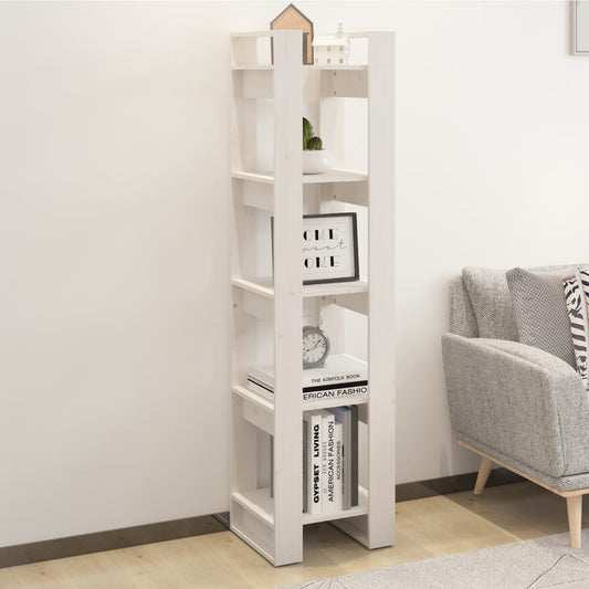 Bibliothèque/séparateur de pièce blanc 41x35x160 cm bois de pin massif