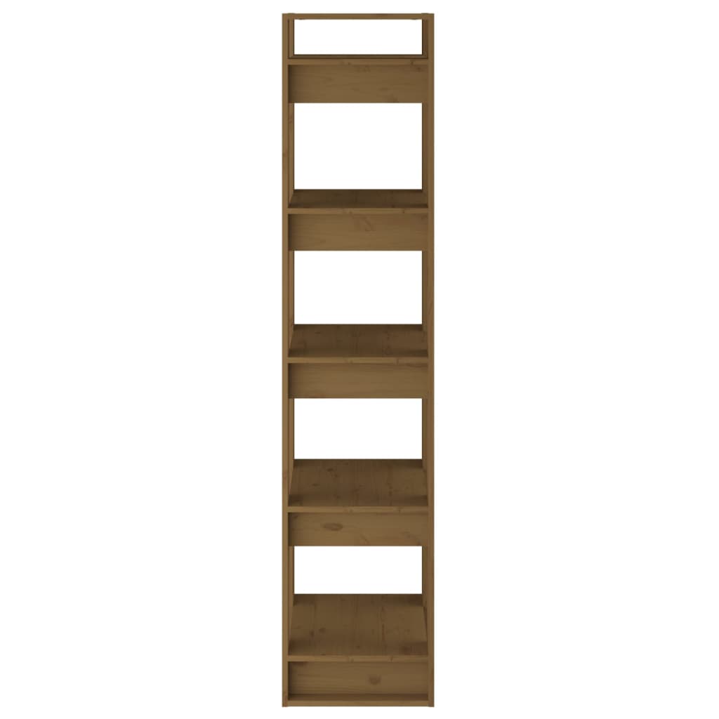 Bibliothèque/séparateur de pièce marron miel 41x35x160cm bois de pin massif