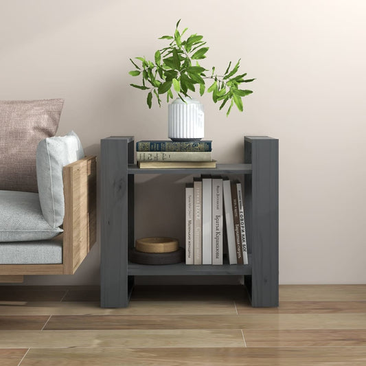 Bibliothèque/séparateur de pièce gris 60x35x57 cm bois de pin massif