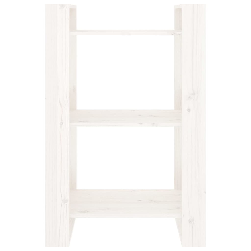Bibliothèque/séparateur de pièce blanc 60x35x91 cm bois de pin massif