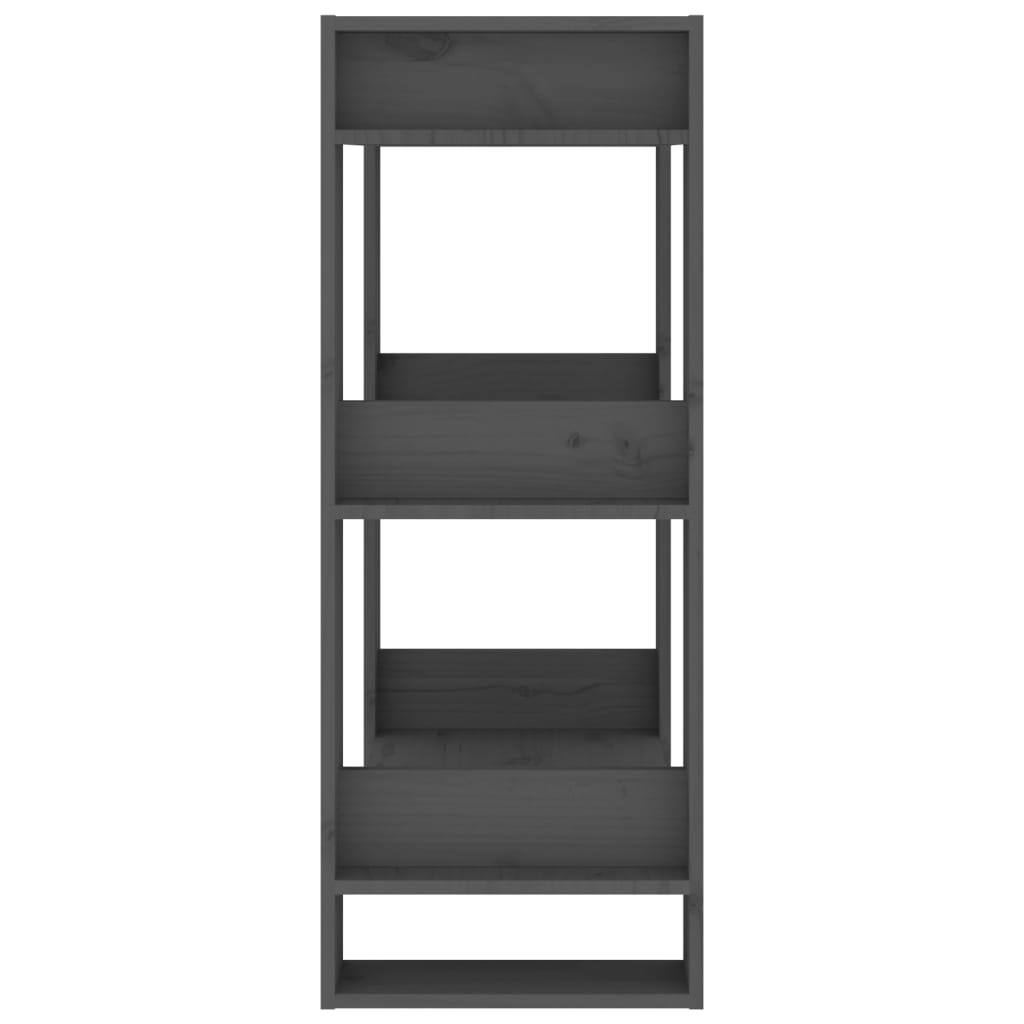Bibliothèque/séparateur de pièce gris 60x35x91 cm bois de pin massif