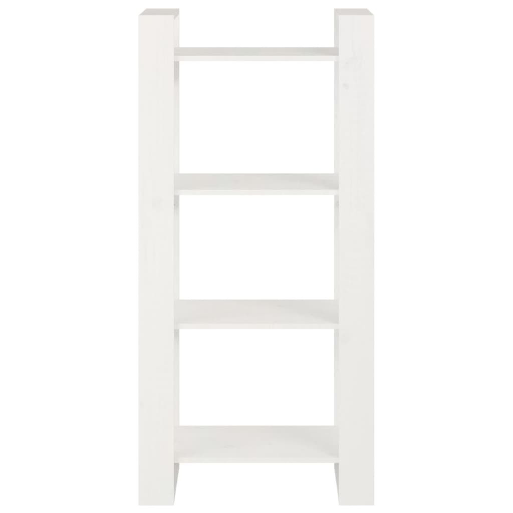 Bibliothèque/séparateur de pièce blanc 60x35x125 cm bois massif
