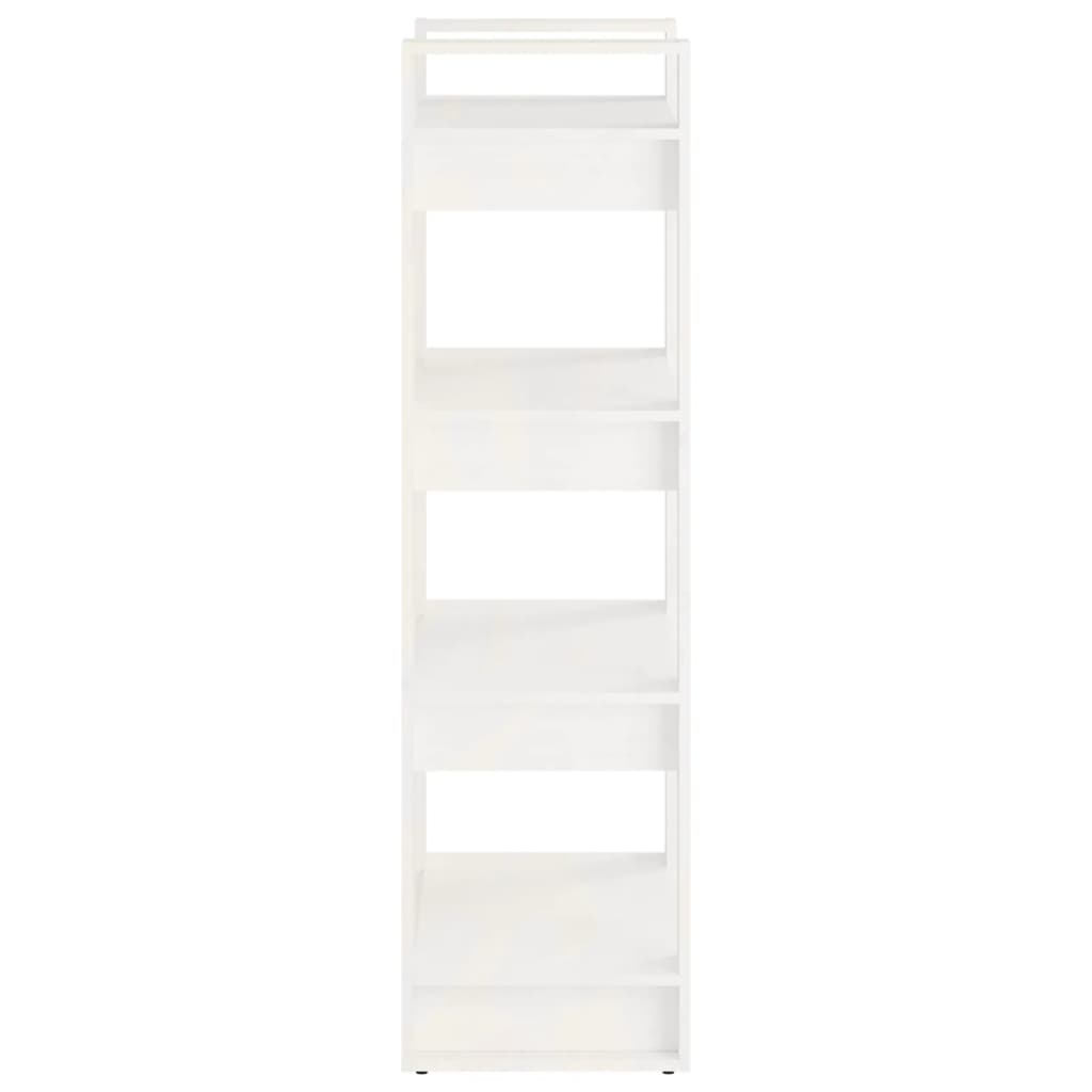 Bibliothèque/séparateur de pièce blanc 60x35x125 cm bois massif