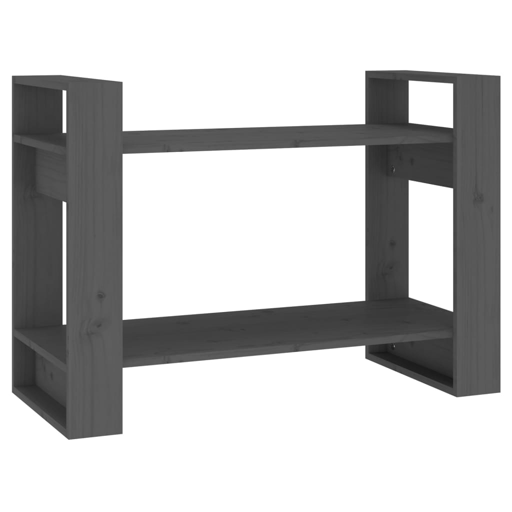 Bibliothèque/séparateur de pièce gris 80x35x56,5 cm bois de pin massif