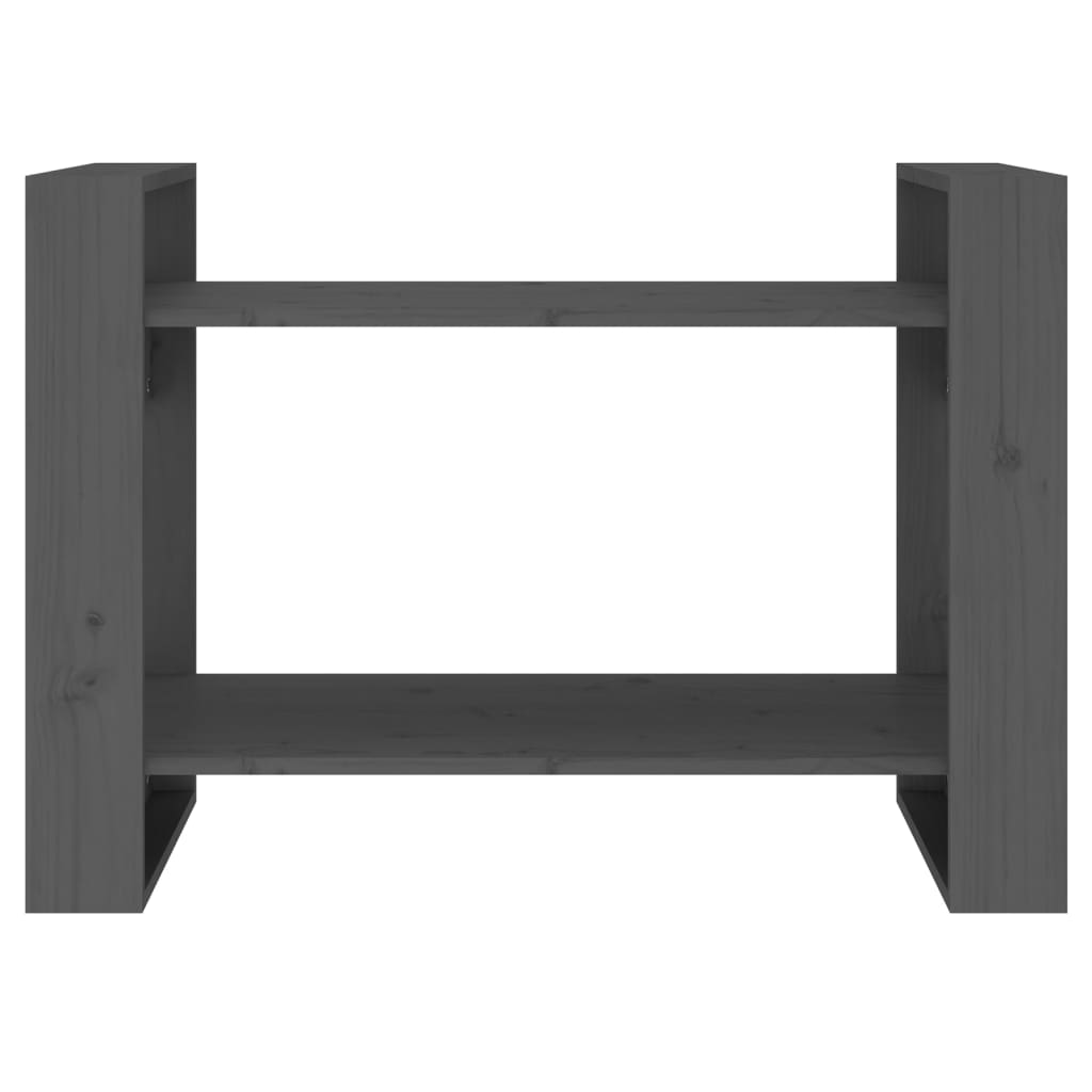 Bibliothèque/séparateur de pièce gris 80x35x56,5 cm bois de pin massif