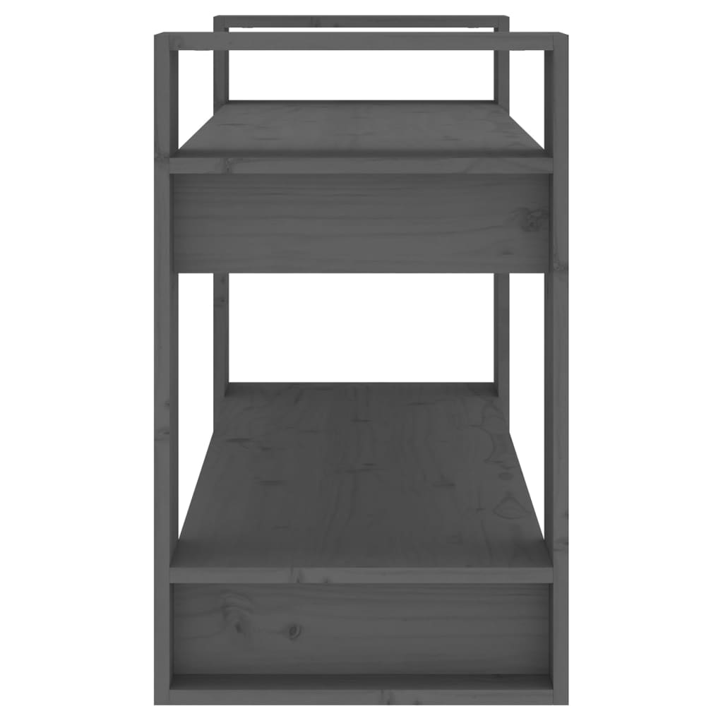 Bibliothèque/séparateur de pièce gris 80x35x56,5 cm bois de pin massif