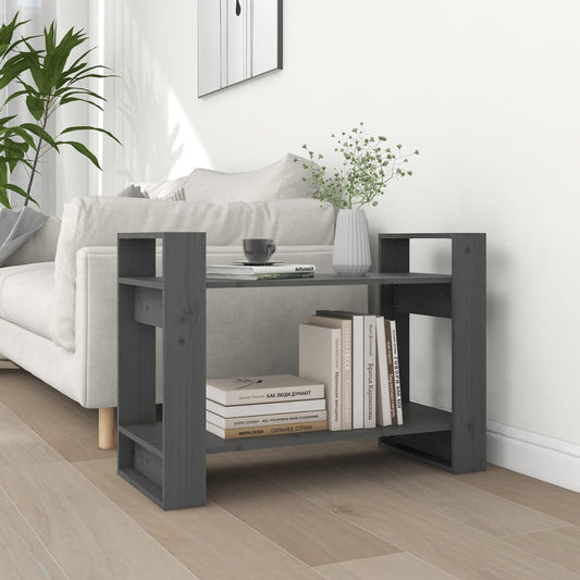 Bibliothèque/séparateur de pièce gris 80x35x56,5 cm bois de pin massif