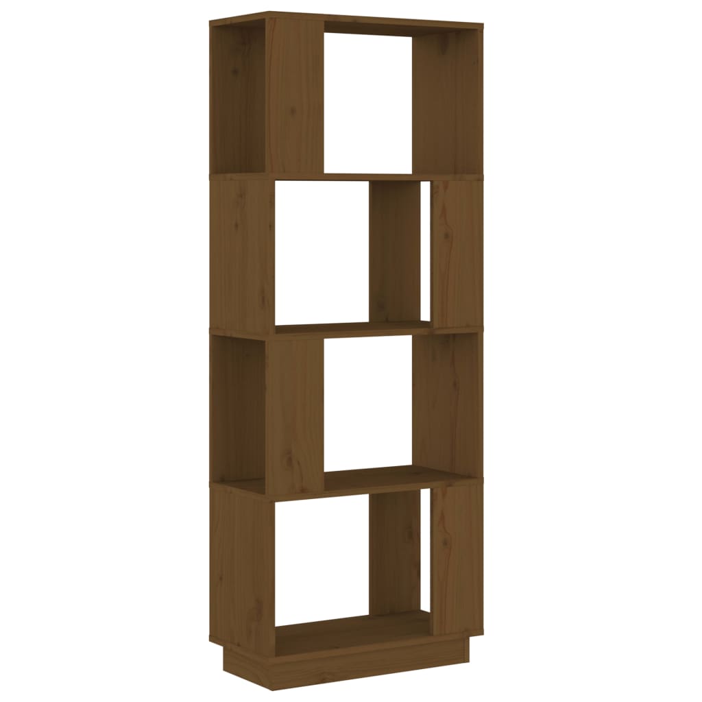 Bibliothèque/séparateur de pièce marron miel 51x25x132cm bois de pin massif