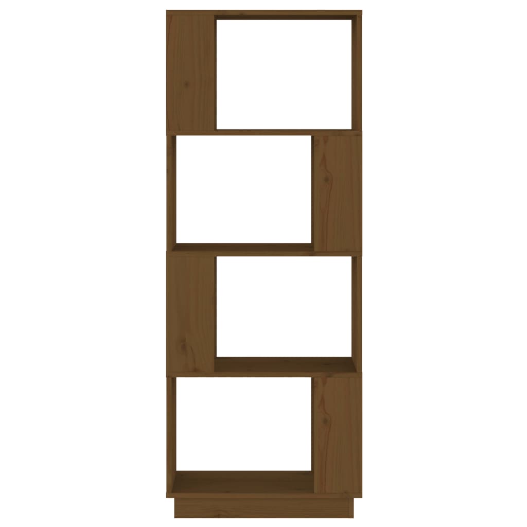 Bibliothèque/séparateur de pièce marron miel 51x25x132cm bois de pin massif