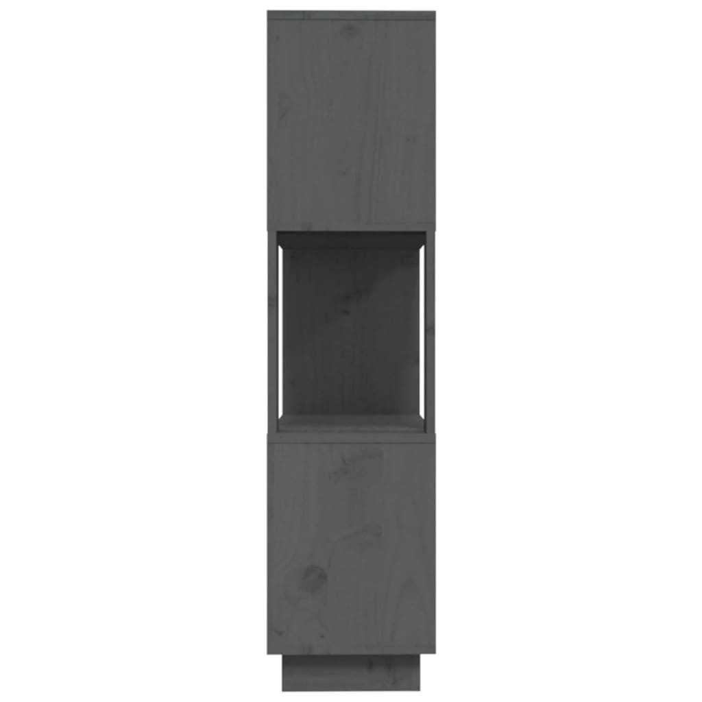 Bibliothèque/séparateur de pièce gris 80x25x101 cm bois de pin massif